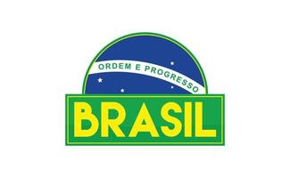 projeto de bandeira do brasil. cores brasileiras com elementos de bandeira. vetor