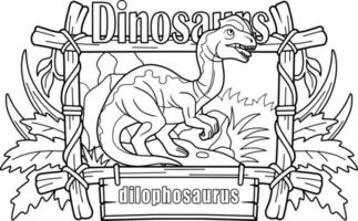 dinossauro pré-histórico dilophosaurus vetor