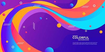 cartaz de fluxo colorido moderno. fundo de cor de forma líquida de onda vetor