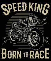 design de camiseta de motociclista vetor