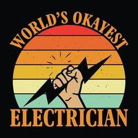 melhor eletricista do mundo - eletricista cita vetor de design de camiseta