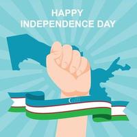 dia da independência do uzbequistão 1º de setembro vetor