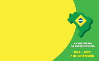 bandeira do bicentenário da independência brasileira. banner com a bandeira e as cores do brasil. vetor