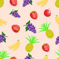 ilustração de padrão de frutas vetor