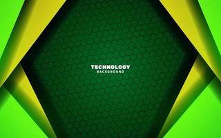 tecnologia abstrata moderna cor verde fundo futurista vetor