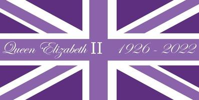 rainha elizabeth ii morreu 1926 - 2022 um evento trágico, o fim de uma era. Londres, Inglaterra vetor