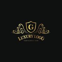 modelo de logotipo de luxo. adequado para logotipo do hotel, logotipo do mercado, logotipo da moda, logotipo do resort, boutique, casamento, etc vetor