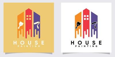 design de logotipo de casa ofegante com conceito criativo vetor