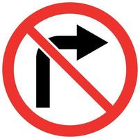 design vetorial de sinal de trânsito de proibição vetor