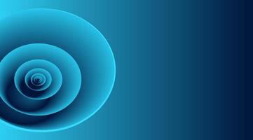 formas de círculo 3d azul no gradiente azul vetor