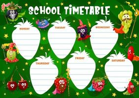 calendário escolar com berry wizards vetor