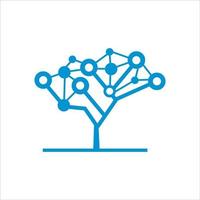 design de modelo de logotipo de tecnologia de árvore de circuito. ícone de negócios de conceito de tecnologia digital inovador. ilustração vetorial. vetor