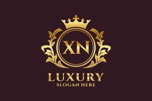 modelo de logotipo de luxo real de carta xn inicial em arte vetorial para projetos de marca de luxo e outras ilustrações vetoriais. vetor