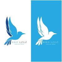 conjunto de logotipo de pássaro criativo com modelo de slogan vetor
