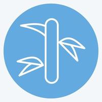 ícone de bambu. relacionado ao símbolo da Tailândia. estilo de olhos azuis. design simples editável. ilustração simples. ícones de vetor simples. turismo de viagens do mundo. tailandês