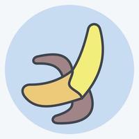 banana ícone. relacionado ao símbolo da Tailândia. estilo de companheiro de cor. design simples editável. ilustração simples. ícones de vetor simples. turismo de viagens do mundo. tailandês