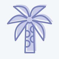 palmeira ícone. relacionado ao símbolo da Tailândia. estilo de dois tons. design simples editável. ilustração simples. ícones de vetor simples. turismo de viagens do mundo. tailandês