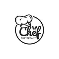 ilustração em vetor chef logotipo design. logotipo do restaurante