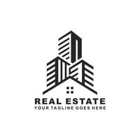 ilustração vetorial de design de logotipo imobiliário vetor