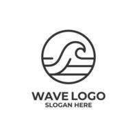 vetor de logotipo de onda. logotipo da onda de água
