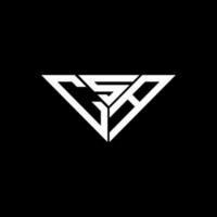 design criativo do logotipo da carta csa com gráfico vetorial, logotipo simples e moderno csa em forma de triângulo. vetor