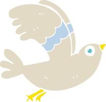 ilustração de cor lisa de pássaro vetor
