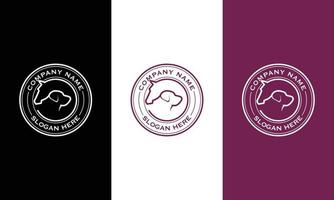 emblema, carimbo de logotipo de cavalo e cachorro de cuidados com animais, símbolo de vetor de linha de cachorro e cavalo