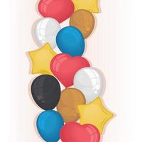 balões de hélio colorido vetor