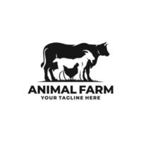 vetor de logotipo de animais de fazenda