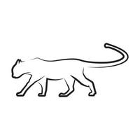 ilustração vetorial de design de logotipo puma vetor