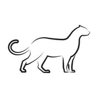 ilustração vetorial de design de logotipo puma vetor