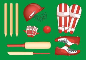 Material do jogador Cricket vetor