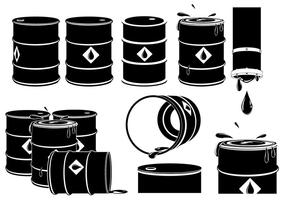 Conjunto de vetores de tambores de óleo