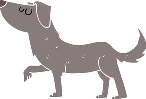 ilustração de cor lisa de cachorro vetor