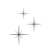 estrelas simples brilham ilustração vetorial de ícone vetor