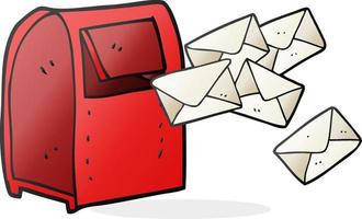 caixa de correio de desenho à mão livre vetor