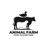 vetor de logotipo de animais de fazenda