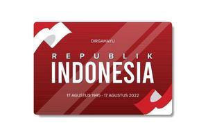 feliz banner de design do dia da independência da indonésia, dirgahayu republik indonesia, hari pahlawan vetor