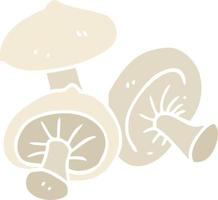 ilustração de cor lisa de cogumelos vetor