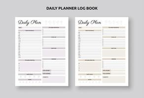 planejador diário, nota, agendador, diário, modelo para impressão de planejador diário vetor