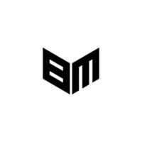 design de logotipo de letra bm com fundo branco no ilustrador. logotipo vetorial, desenhos de caligrafia para logotipo, pôster, convite, etc. vetor