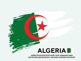 argélia nova textura grunge vetor de design de bandeira colorida