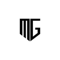 mg carta design de logotipo com fundo branco no ilustrador. logotipo vetorial, desenhos de caligrafia para logotipo, pôster, convite, etc. vetor