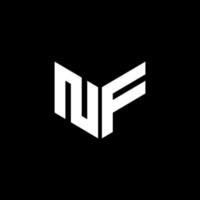 design de logotipo de carta nf com fundo preto no ilustrador. logotipo vetorial, desenhos de caligrafia para logotipo, pôster, convite, etc. vetor