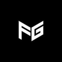 design de logotipo de carta fg com fundo preto no ilustrador. logotipo vetorial, desenhos de caligrafia para logotipo, pôster, convite, etc. vetor
