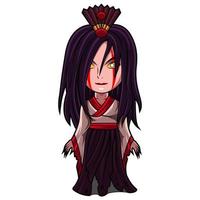 design de logotipo de mascote izanami chibi vetor