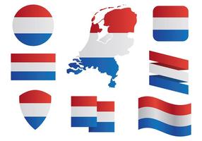Vetor livre dos ícones do mapa dos Países Baixos
