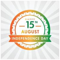 15 de agosto logotipo do conceito do dia da independência indiana, carimbo, sinais, símbolos vetor