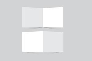 brochura quadrada na frente e atrás simulada, panfleto quadrado de uma dobra com espaço de cópia, ilustração vetorial. vetor