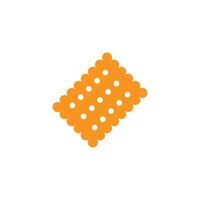 eps10 laranja vetor único biscoito ícone de arte sólida abstrata isolado no fundo branco. símbolo preenchido com cookies do navegador em um estilo moderno simples e moderno para o design do seu site, logotipo e aplicativo móvel